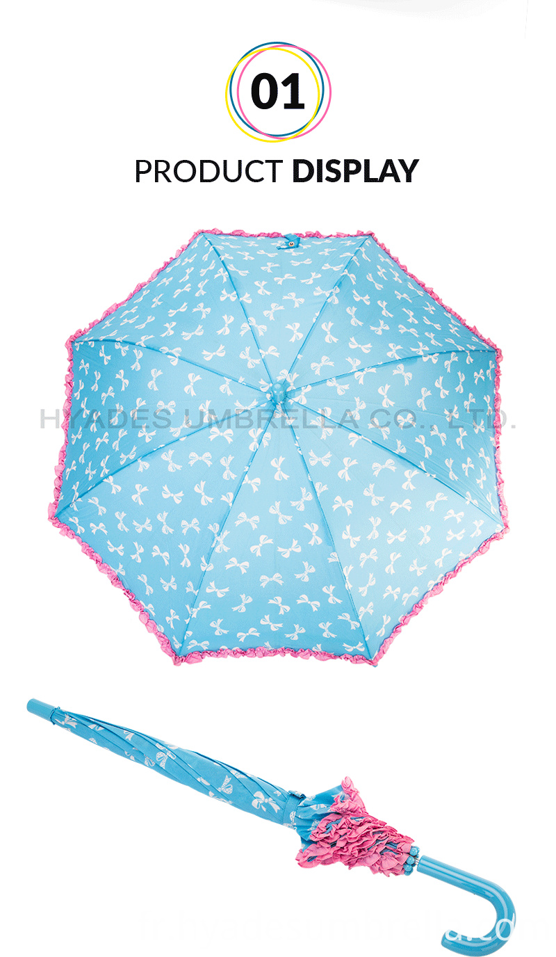 Fleur Frill Auto Open Kids Parapluie Flower Frill Auto Open Kids Umbrella